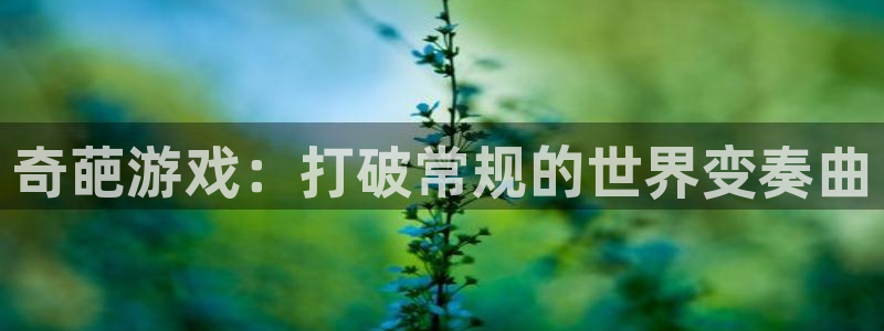 杏盛注册平台官方网站：奇葩游戏：打破常规的世界变奏曲